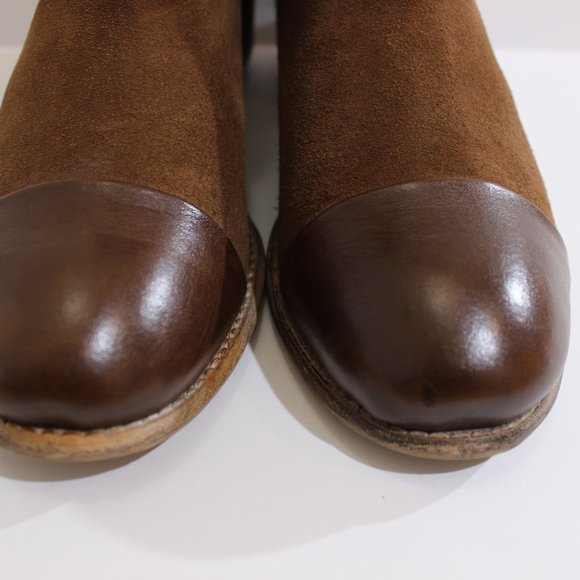 DIBA.TRUE Cute Brown Leather Suede Studded Cap Toe - Picture 3 of 7